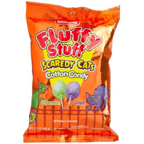 Charms Fluffy Stuff Scaredy Cats Cotton Candy