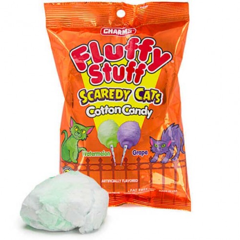 Charms Fluffy Stuff Scaredy Cats Cotton Candy