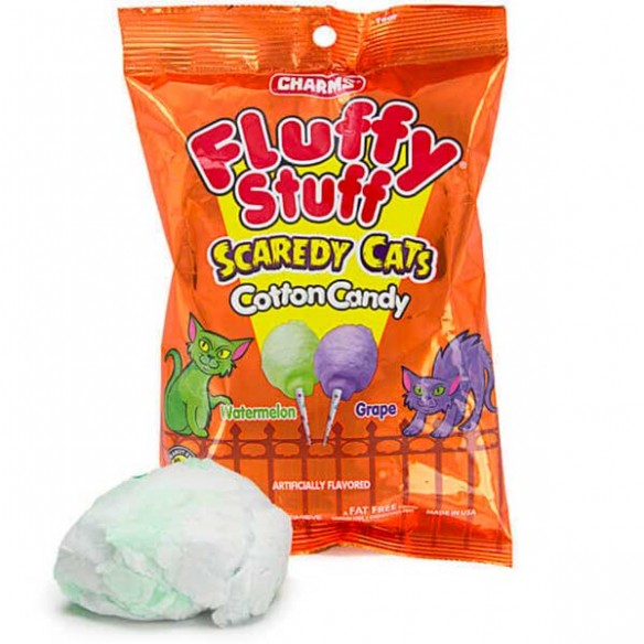 Charms Fluffy Stuff Scaredy Cats Cotton Candy
