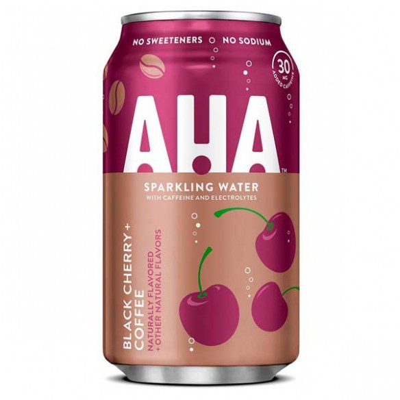 AHA  Black Cherry + Coffee Sparkling Water