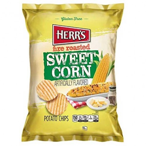 Herr's Fire Roasted Sweet Corn Potato Chips 170 g