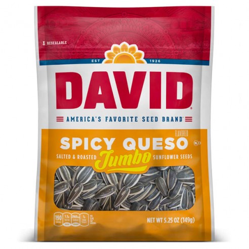 DAVID Jumbo Sunflower Seeds Spicy Queso
