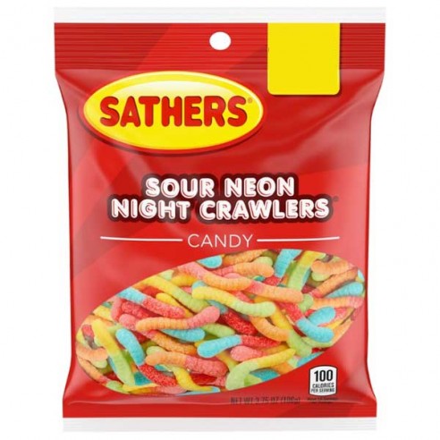 Sathers Sour Neon Night Crawlers
