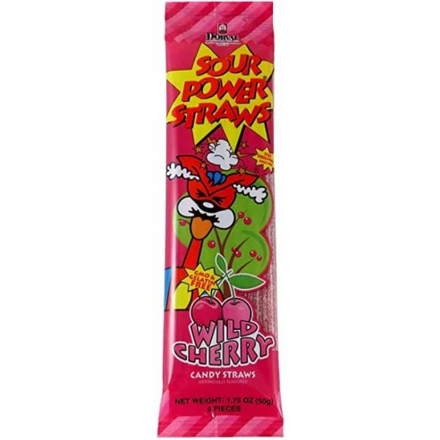 Dorval Sour Power Straws Wild Cherry
