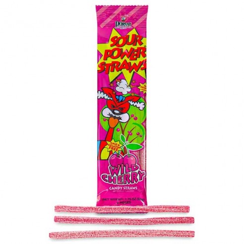 Dorval Sour Power Straws Wild Cherry