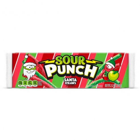 Sour Punch Santa Straws