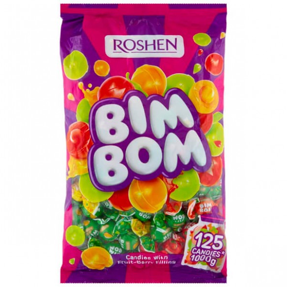 Roshen Bim Bom Candy with Fruit Berry Filling