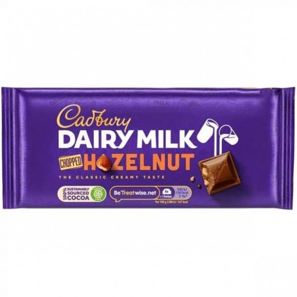 Cadbury Chopped Hazelnut Block 95 g
