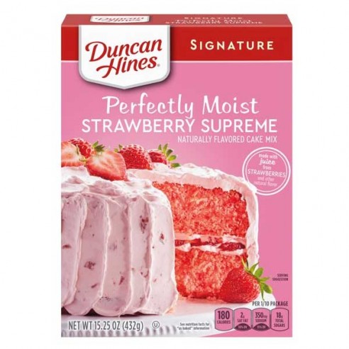 Duncan Hines Signature Perfectly Moist Strawberry Supreme Cake Mix