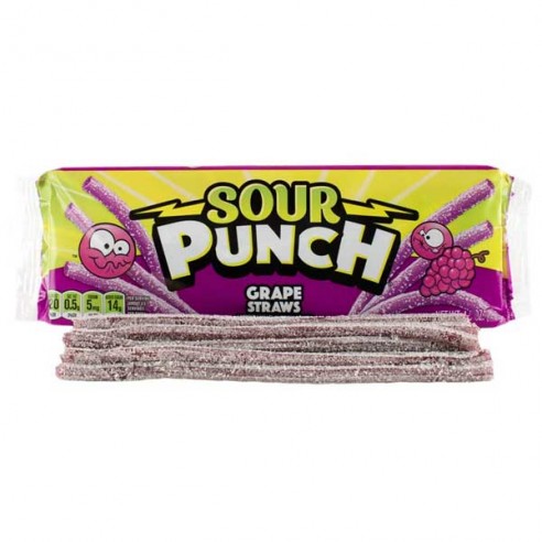 Sour Punch Grape Straws