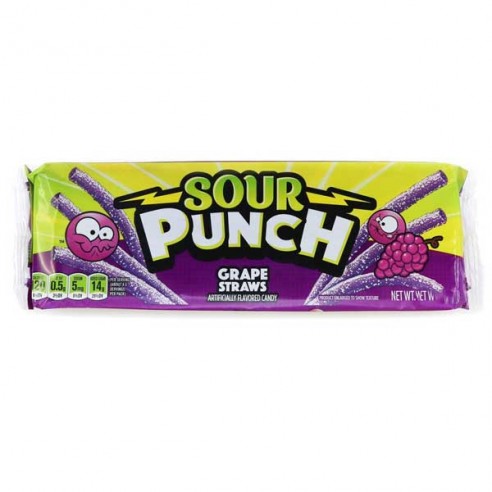 Sour Punch Grape Straws