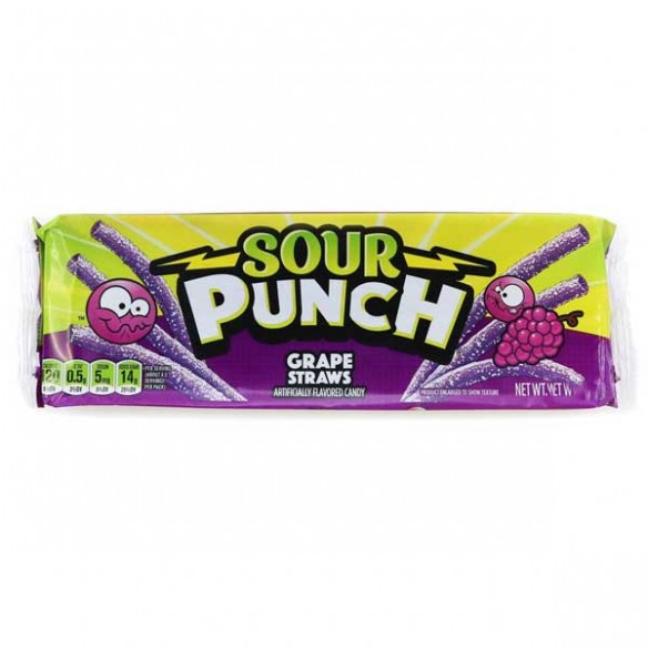 Sour Punch Grape Straws