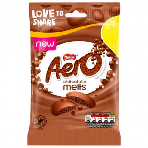 Aero Melts Milk Chocolate Sharing Bag