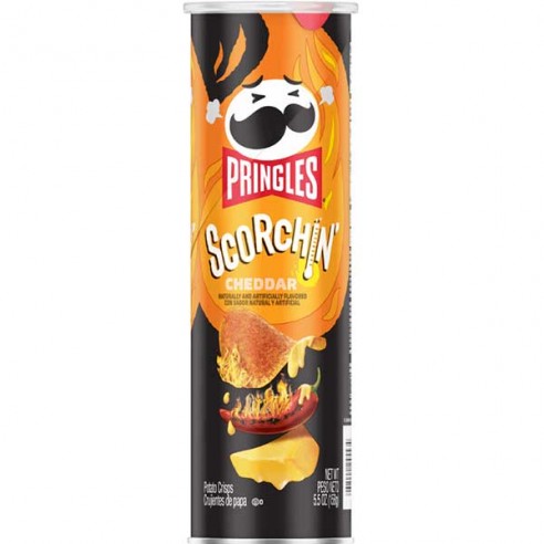 Pringles Scorchin' Cheddar Crisps