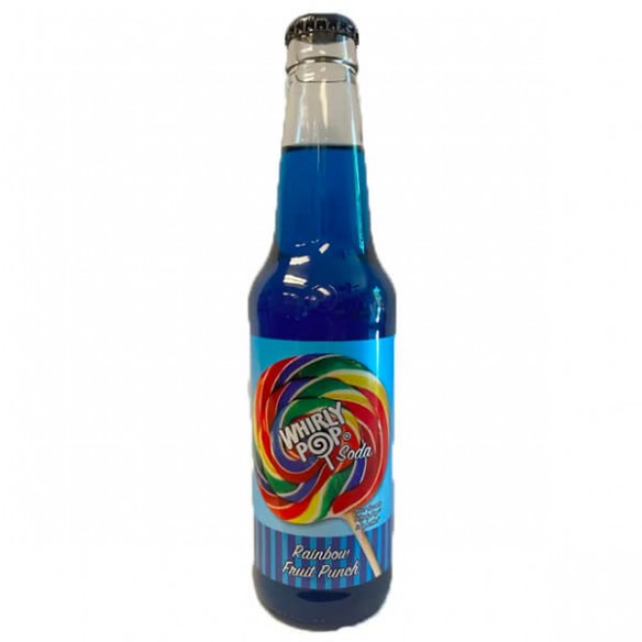 Rocket Fizz Whirly Pop Rainbow Fruit Punch Soda