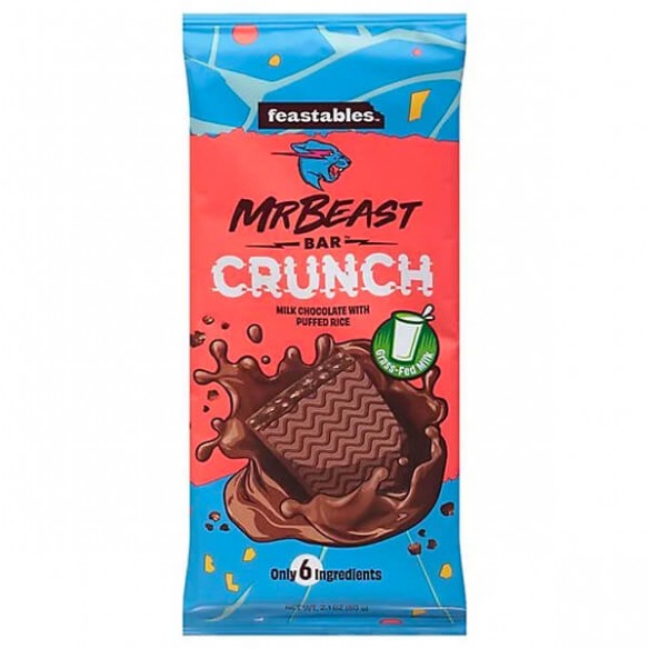 MrBeast Bar Crunch Milk Chocolate With Puffed Rice