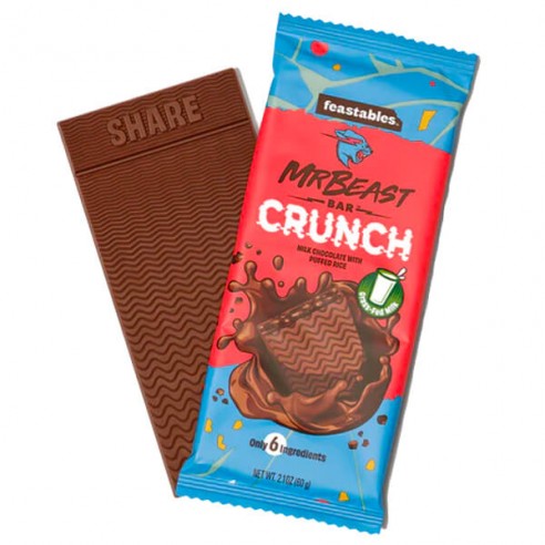 MrBeast Bar Crunch Milk Chocolate With Puffed Rice