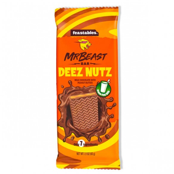 MrBeast Bar Deez Nutz Milk Chocolate With Peanut Butter