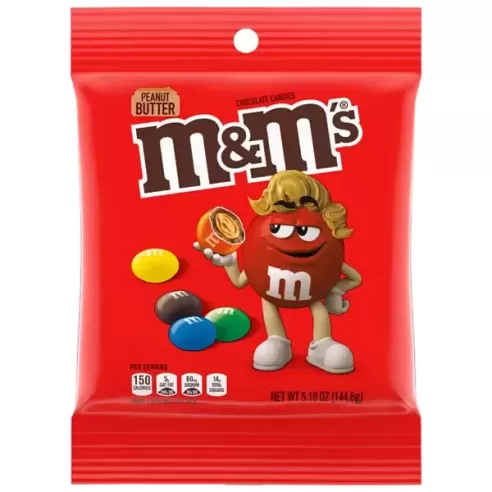 M&M's Peanut Butter Milk Chocolate Candy Peg Bag