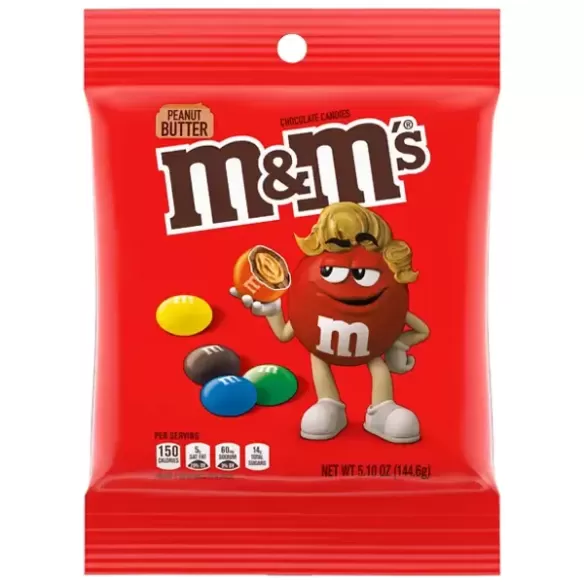 M&M's Peanut Butter Milk Chocolate Candy Peg Bag