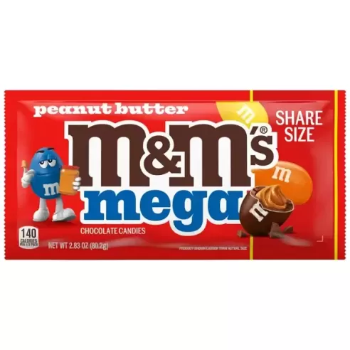 M&M's Mega Peanut Butter Chocolate Candy Share Size
