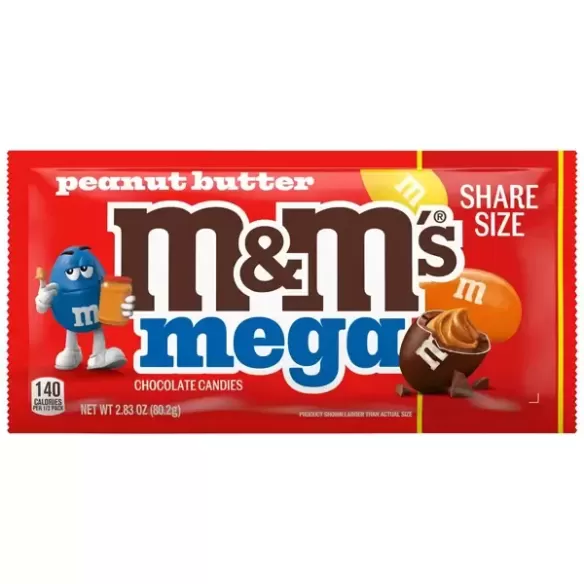 M&M's Mega Peanut Butter Chocolate Candy Share Size