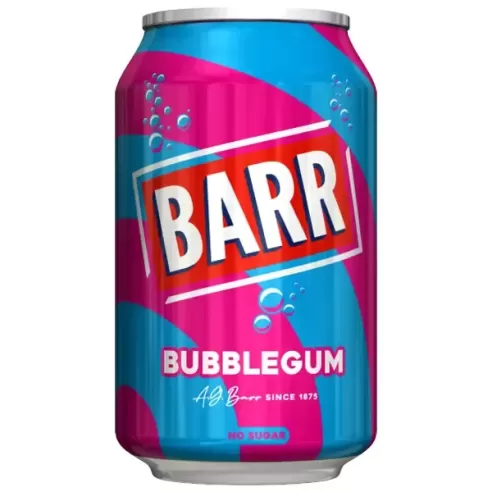 Barr Bubblegum Sparkling Soda Mixed Fruit Flavour Soft Drink