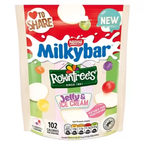Nestle Milkybar Rowntree's Jelly & Ice Cream Share Bag
