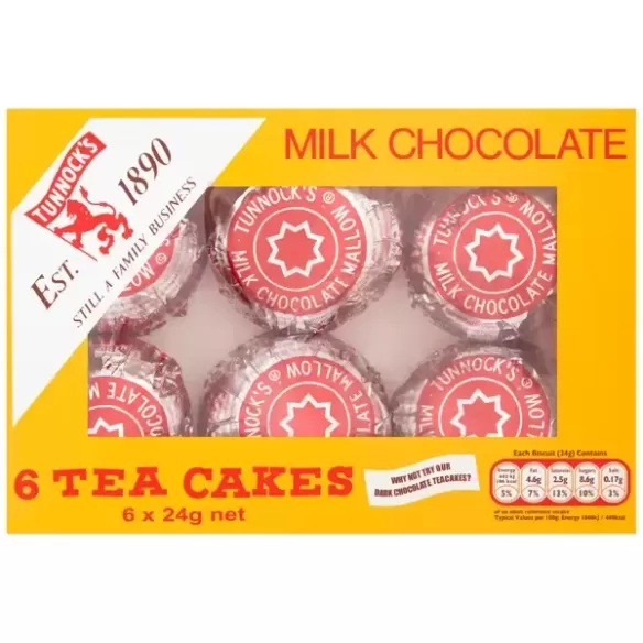Tunnock's Tea Cakes Marshmallow Biscuit Milk Chocolate