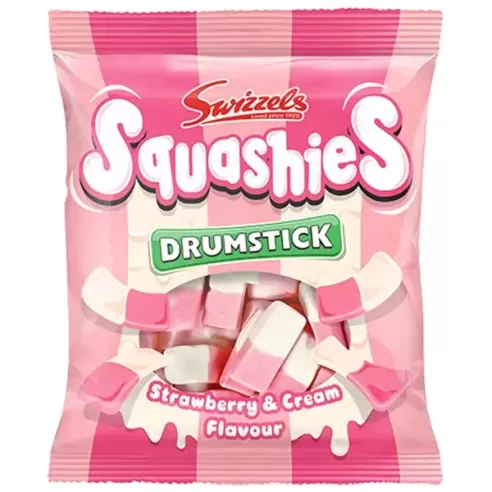 Swizzels Drumstick Squashies Strawberry & Cream Flavour