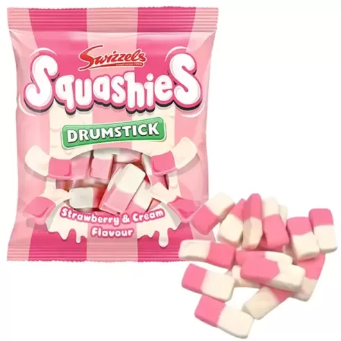 Swizzels Drumstick Squashies Strawberry & Cream Flavour