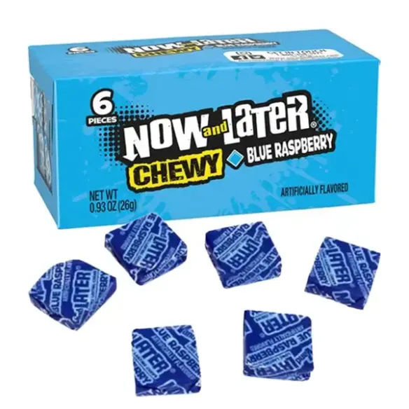 Now & Later Blue Raspberry Chews Candy