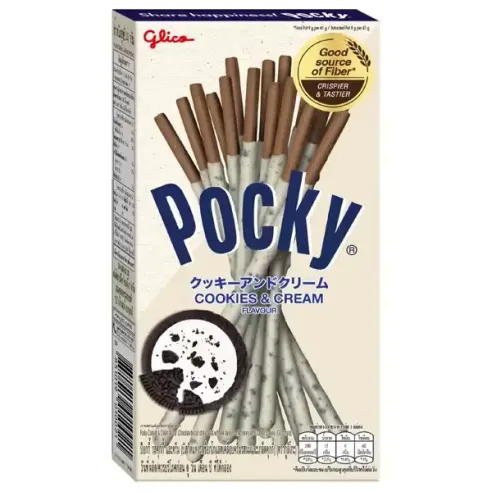 Glico Pocky Cookies and Cream Stick Biscuit