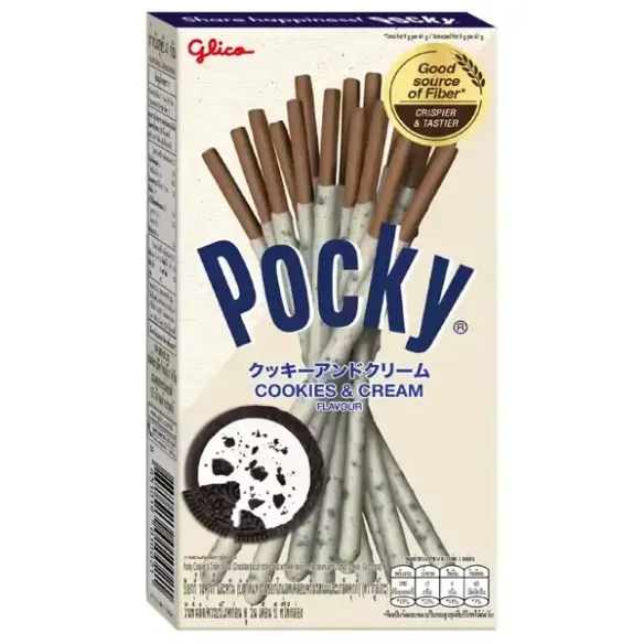 Glico Pocky Cookies and Cream Stick Biscuit