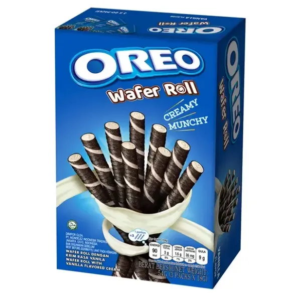 Oreo Wafer Rolls Vanilla Flavored Cream