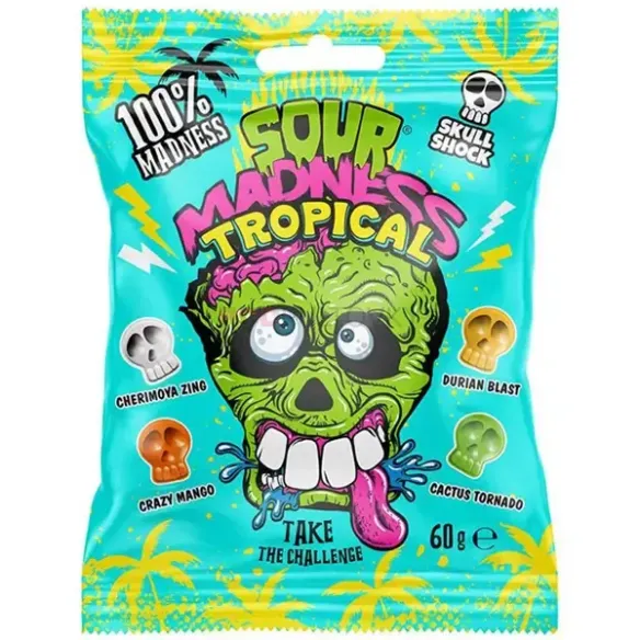 Sour Madness Tropical Skull Shock Hard Candy