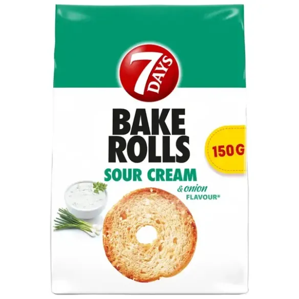 7 Days Bake Rolls Sour Cream & Onion Flavour