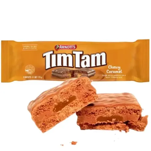 Arnott's Tim Tam Chewy Caramel Chocolatey Biscuit Bars