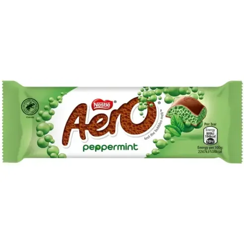 Aero Bubbly Peppermint Milk Chocolate Bar