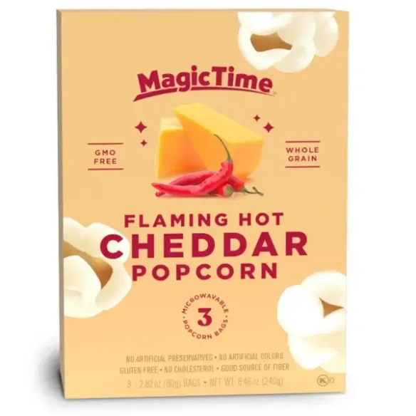 Magic Time Flaming Hot Cheddar Popcorn