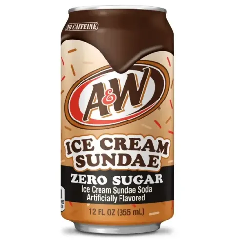 A&W Ice Cream Sundae Zero Sugar Soda Soft Drink