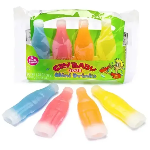 Cry Baby Sour Mini Drinks Wax Bottles Candy