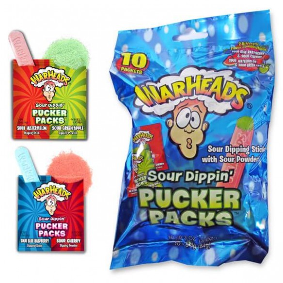 Warheads Sour Dippin Pucker Packs 10 Pack - 84 g