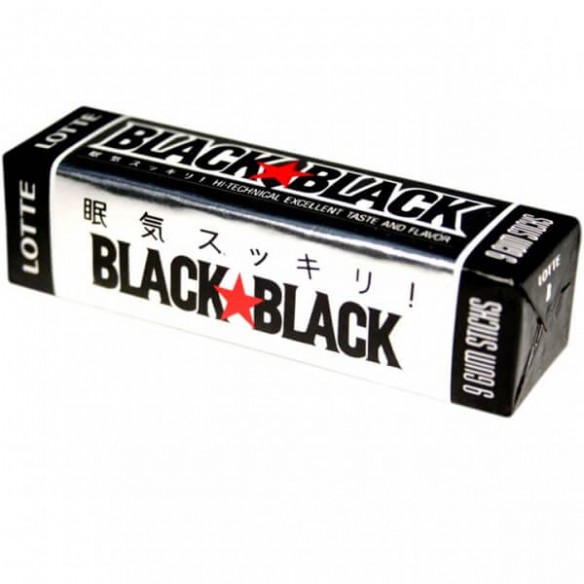 Lotte Black Black Caffeine Chewing Gum 26 g