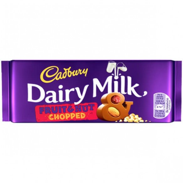 Cadbury Fruit and Nut Chopped Block 95 g