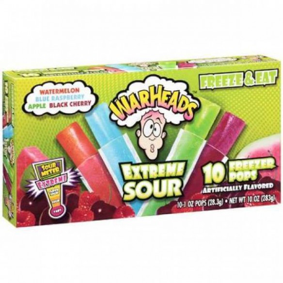Warheads Extreme Sour Popsicles Flavored Freezer Pops