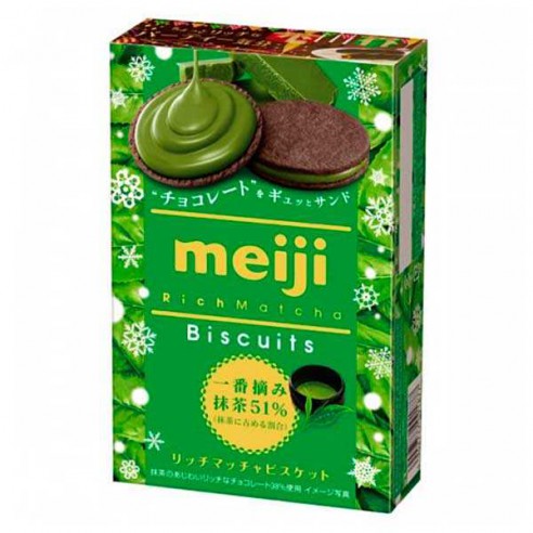 Meiji Rich Matcha Cream Biscuits 96 g