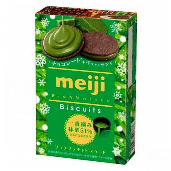 Meiji Rich Matcha Cream Biscuits 96 g