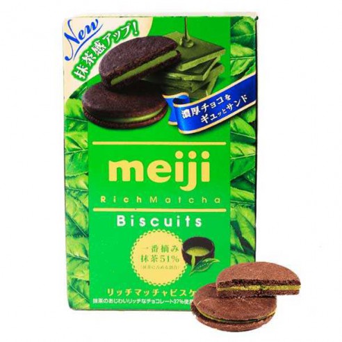 Meiji Rich Matcha Cream Biscuits 96 g