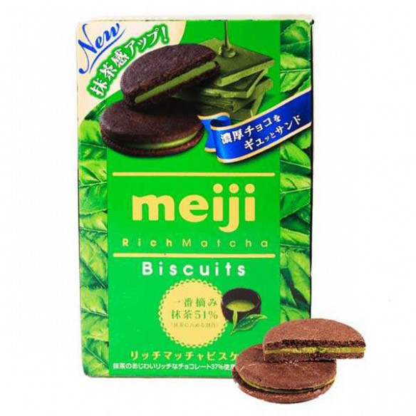 Meiji Rich Matcha Cream Biscuits 96 g